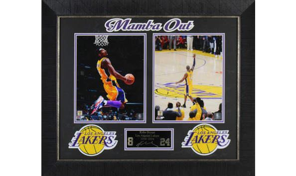Big image kobe bryant mamba out licensed laser engraved display framed