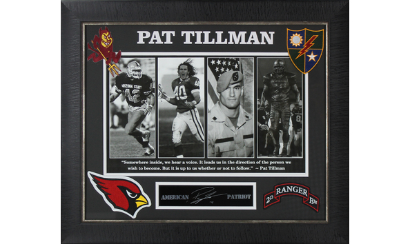 Big image pat tillman american patriot 11 laser engraved display framed