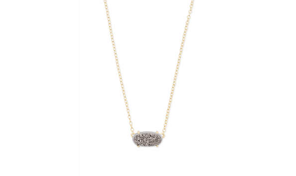 Big image kendra scott ever gold pendant necklace in platinum drusy 00 default lg