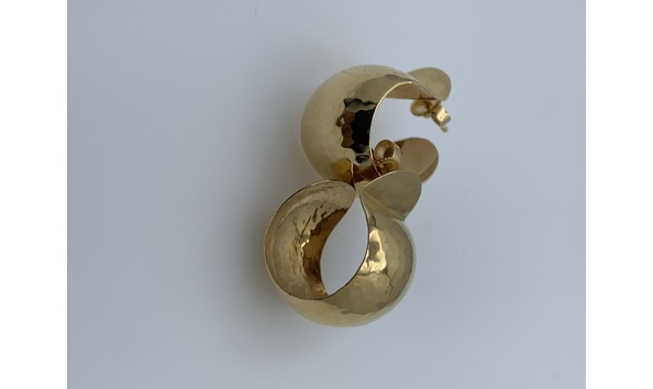 Big image thick gold hoop earrings