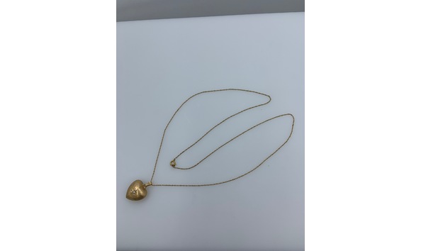 Big image sweet puffed heart necklace