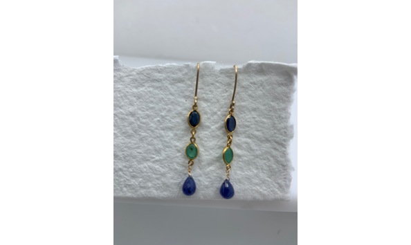 Big image 343 sapphire and emerald earrings
