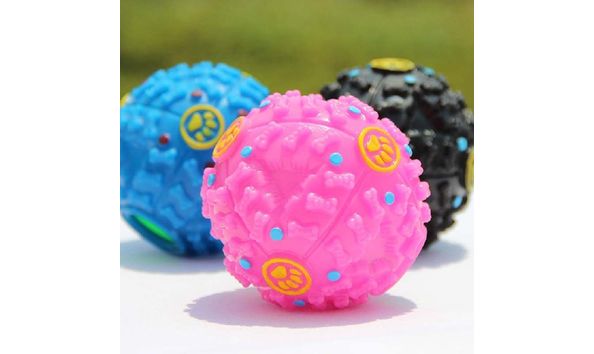 Big image pink dog treat ball