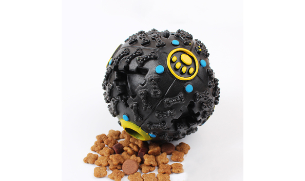 Big image black dog treat ball