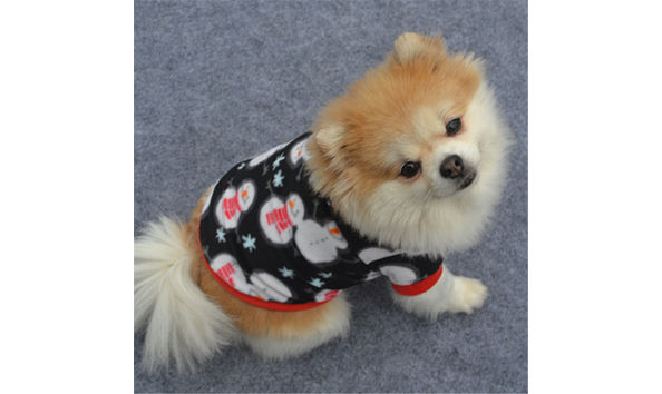 Big image dog snowman fleece pullover