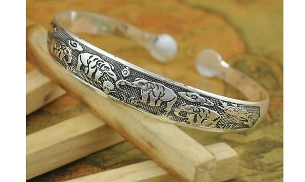 Big image tibet silver elephant bracelet2