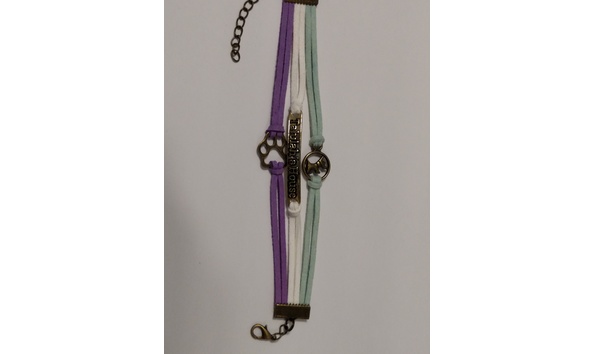 Big image th bracelet bronze   turquoise.white.purple 2