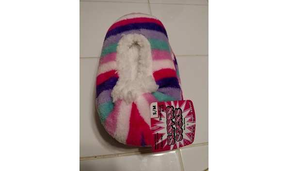 Big image striped slippers