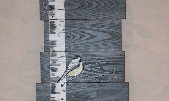 Big image bird painting a