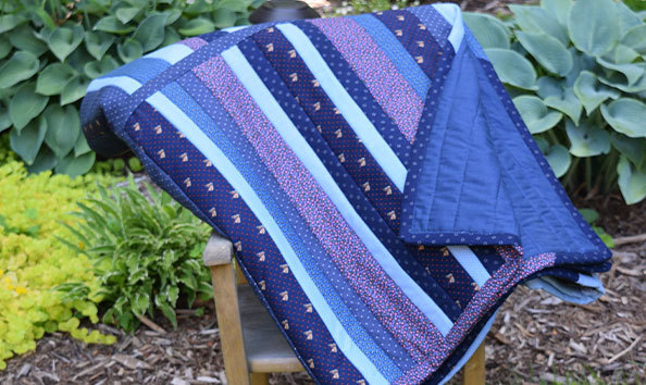 Big image blue twin quilt