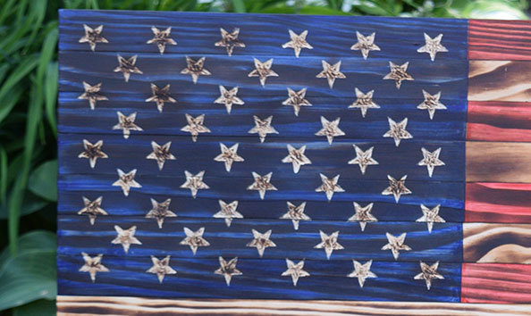 Big image colored wood flag b