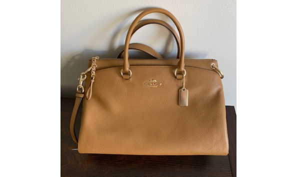 Big image coach tan satchel