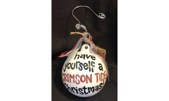 Big image alabama elephant ball ornament 3 w