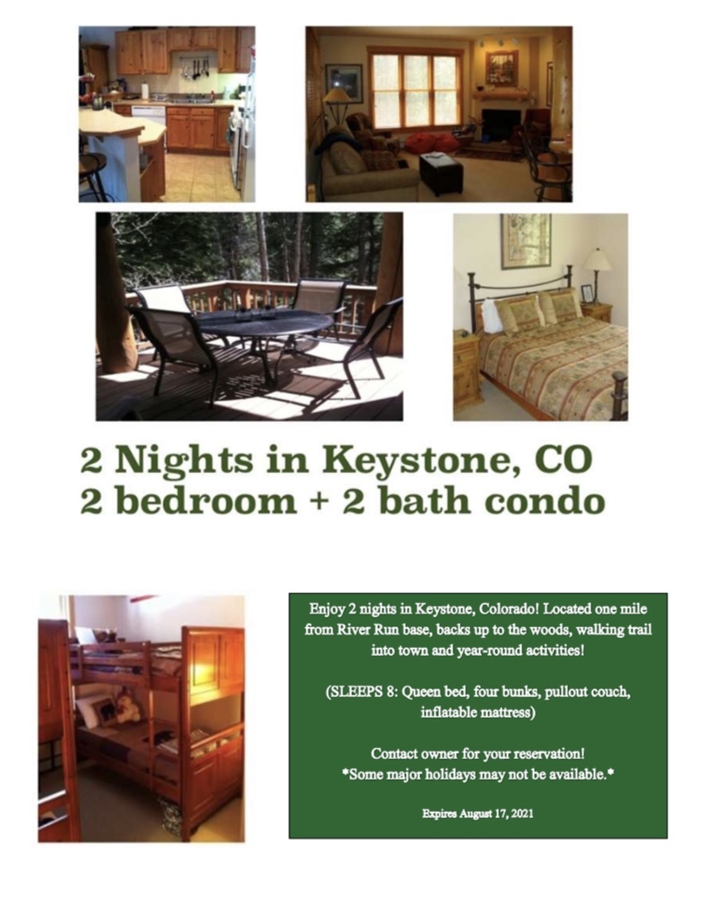 Two night stay in Keystone, CO Condo