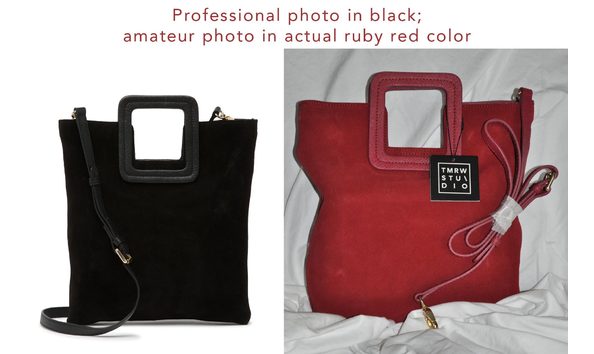 Big image black red suede clutch w