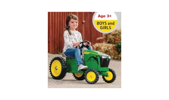 Big image epedal45720 john deere 8r 410 pedal tractor wide front ertl agfarmtoys 258x270