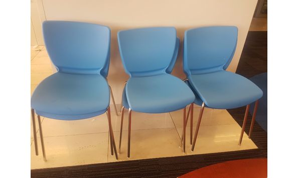 Big image blue plastic chairs