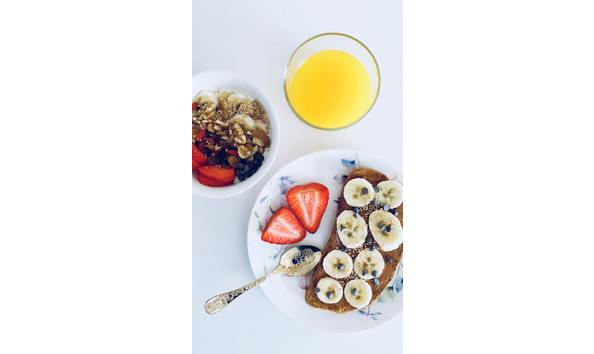 Big image canva   flatlay photography of bread and fruits min 2
