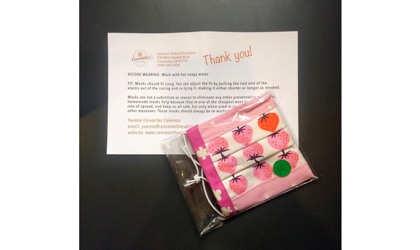 Big image cloth mask med strawberry details