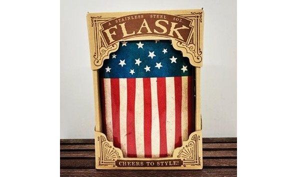 Big image american flag flask