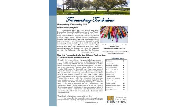 Big image pages from trumansburg troubadour winter 2020