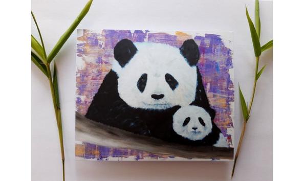 Big image purple panda cards