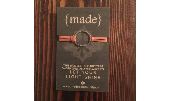 Big image made leather bracelet