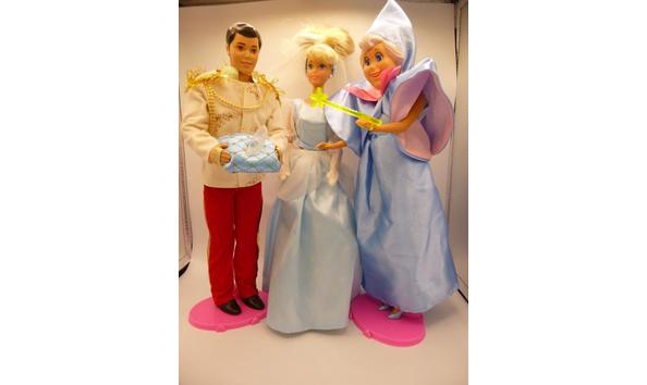 Big image 201811doll001 cinderella  prince charming  and fairy grandmother disney dolls p1000669