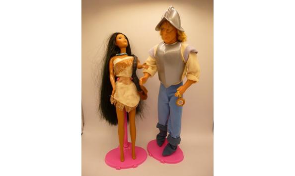 Big image 201511doll009  pocahantas and john smith dolls by disney p1000657  1 