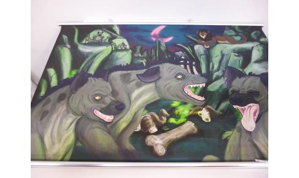 Big image 201809art001 hyenas and lion scroll by ratty creations p1010429