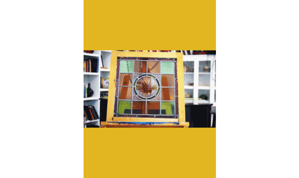 Big image  35 flyer stained glass bird