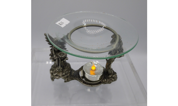 Big image 202008decor001 2   pewter fairy tea light oil warmer