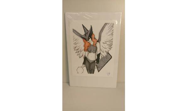 Big image 201905art003 hawkgirl signed artist holland evermore 1122201544d