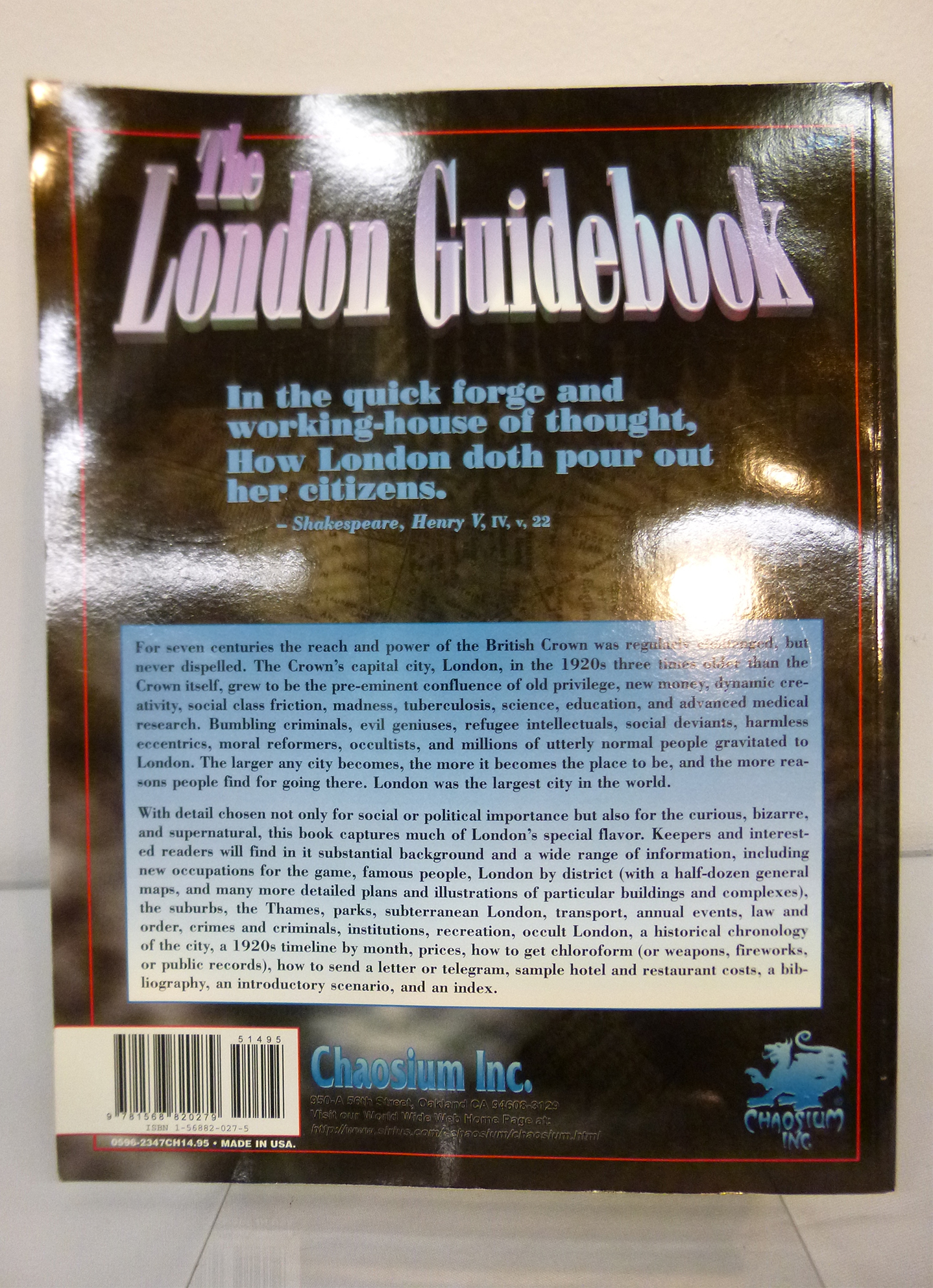 Cairo Guidebook: A 1920s Guide for Call of Cthulhu by Marian Anderson (1995) | #1907497224