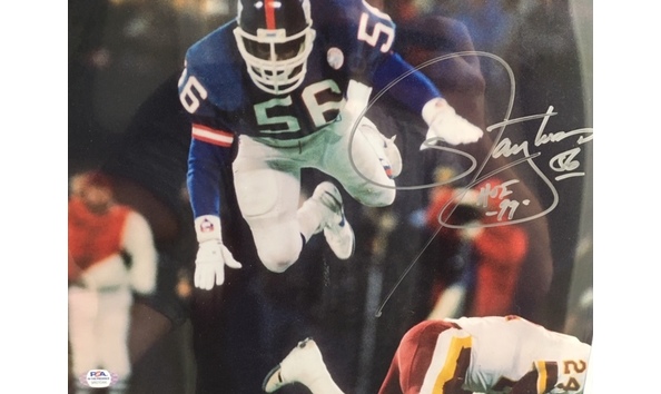 Big image lawrence taylor ny giants autographed superman dive photo