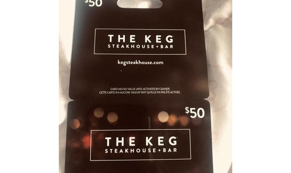 Keg Restaurant $100 Gift Card