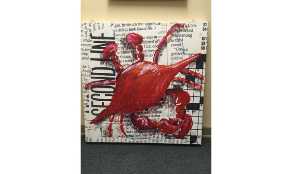 Big image crab on canvas
