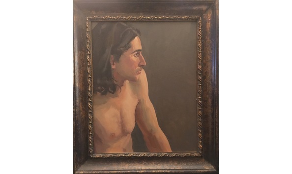 Big image portrait of a thinker with frame 2