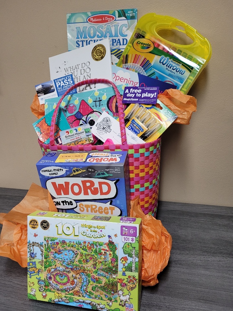 Children's Book and Games Basket