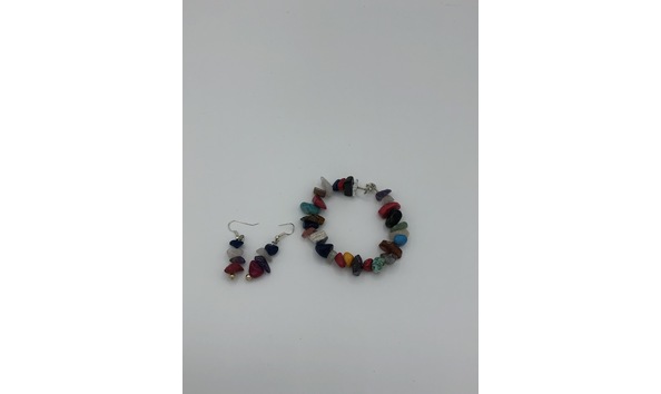 Big image item 114 agate bracelet and earrings