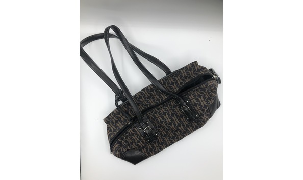 Big image item 123 the fossil cloth purse hand bag  black and brown