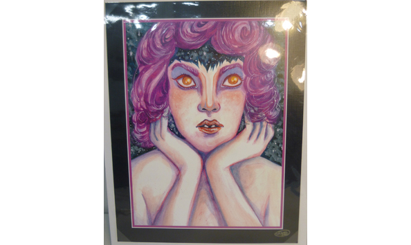 Big image 201911art087   original print of starry fantasy woman