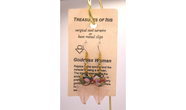 Big image 201510jwy026 2   cloisonne and rose quartz earrings