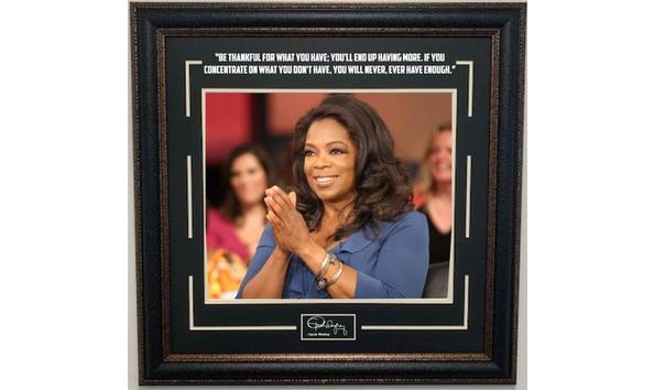 Big image oprah winfrey quote framed collage with laser engraved signature