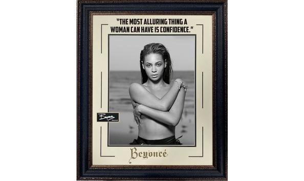 Big image beyonce quote framed collage with laser engraved signature