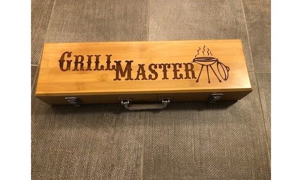 Big image engravable grill master grill set 1