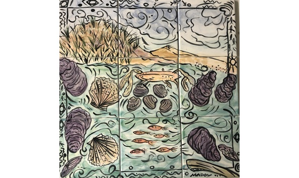 Big image madeleine  all things return to the sea tile 14 x 14