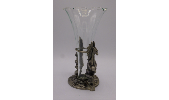 Big image 201810decor002 3   pewter dragon vase