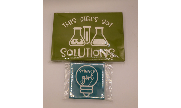 Big image 202107decor004 3   science girl and solutions signs