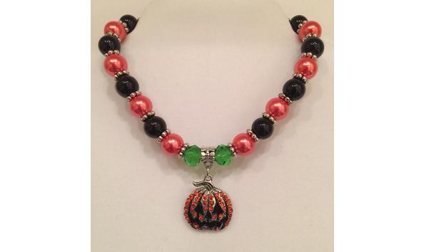 Big image pumpkin inspired necklace
